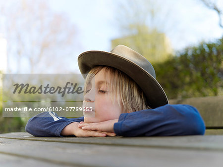 Boy wearing hat