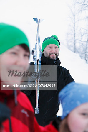 Smiling man at ski holidays