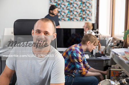 Young man in office