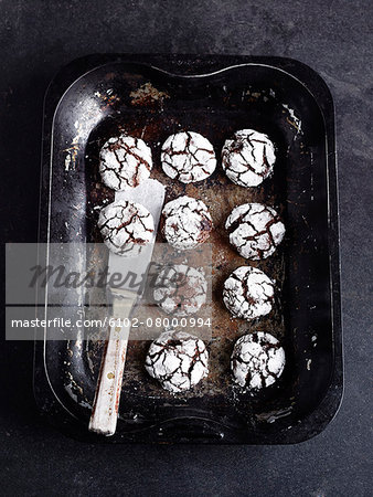 Cookies on baking tray Cookies on baking tray