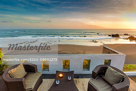 Patio with beach view