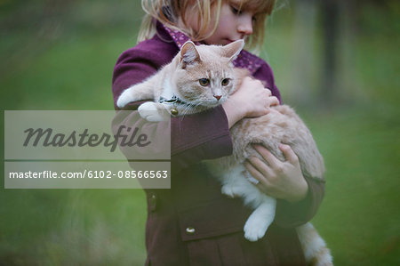 Girl with cat