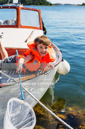 Young boy on a boat