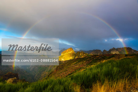 Rainbow above mountains Rainbow above mountains