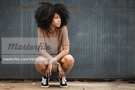 Young woman with afro hair