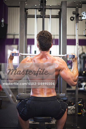Man training in gym