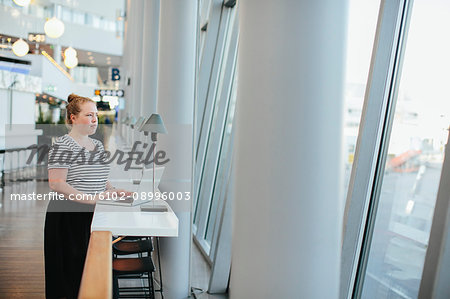 Young woman at airport