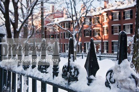 Photograph of Beacon Hill, Boston in Snow