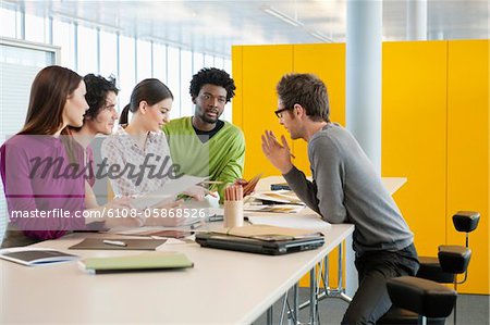 Business executives discussing in an office