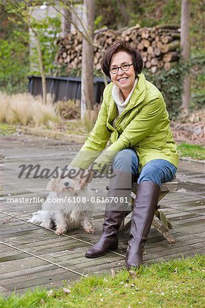 Woman with her dog