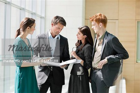 Business executives working in an office