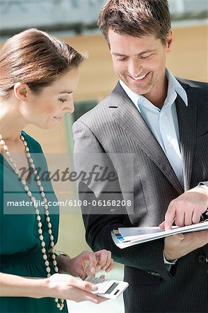 Business executives working in an office