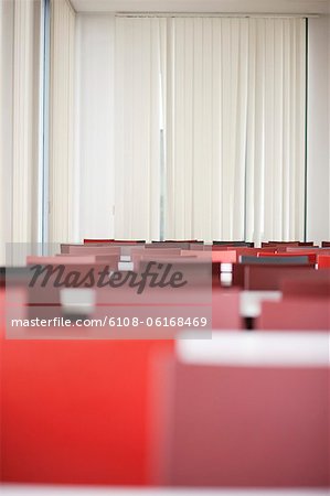 Interiors of an empty conference room