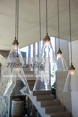 Electric lamps lit up at home Electric lamps lit up at home