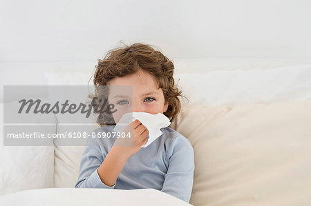 Boy suffering from cold Boy suffering from cold