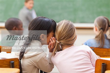Students chatting during class