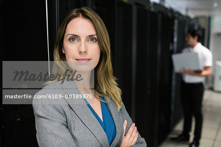Confident technician looking at camera Confident technician looking at camera