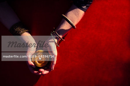 Overhead view of fortune teller