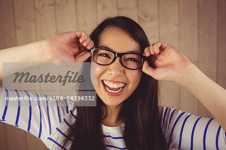 Smiling attractive woman posing for camera