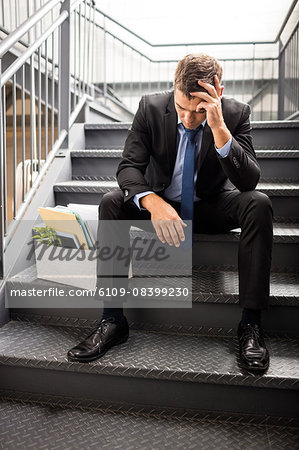 Portrait of a fired businessman