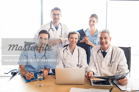 Medical team having a meeting at the hospital