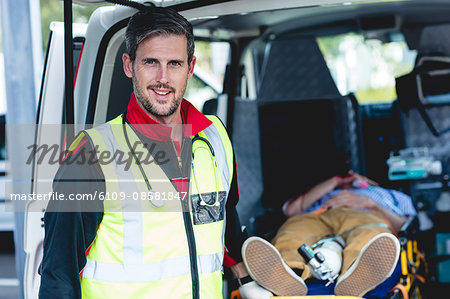 Portrait of ambulance man