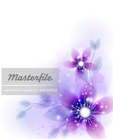 Illustration of abstract purple flower