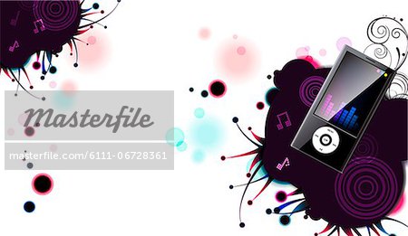 Illustration of MP3 player Illustration of MP3 player