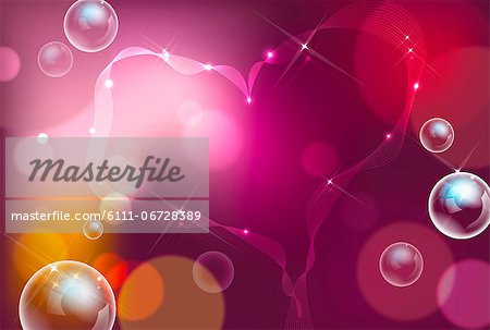Illustration of heart over colored background Illustration of heart over colored background