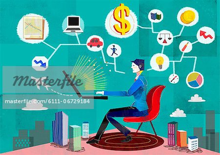 Man Using Computer Man Using Computer