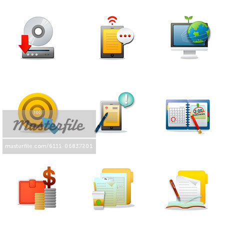 Set of various business related icons Set of various business related icons