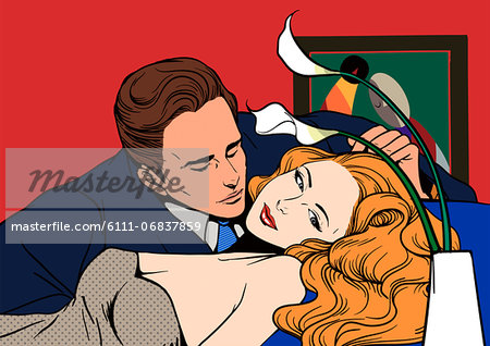 An illustration in the style of pop art.