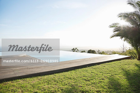 Infinity pool overlooking hillside