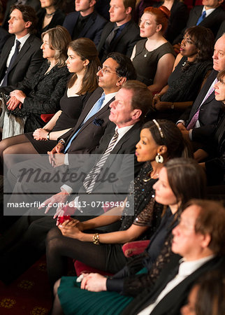 Attentive theater audience