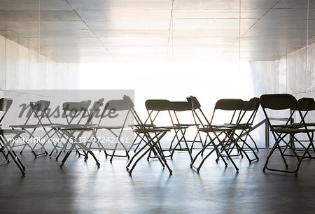 Empty chairs in office