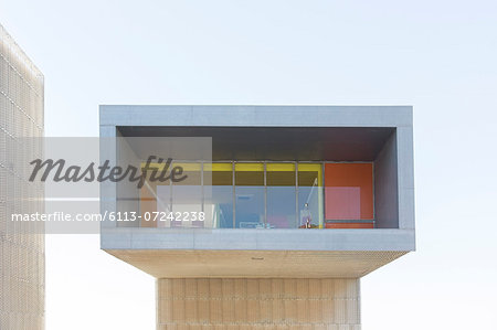 Glass wall of modern building
