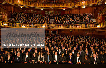 Audience watching performance in theater