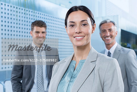 Portrait of confident business people outdoors