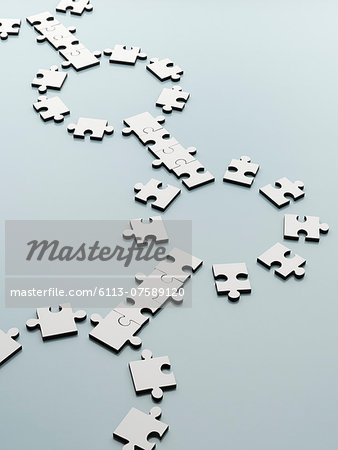 Connecting jigsaw pieces