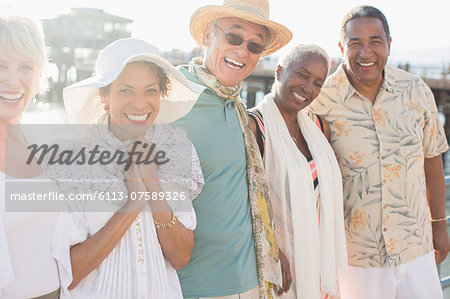 Portrait of smiling senior friends