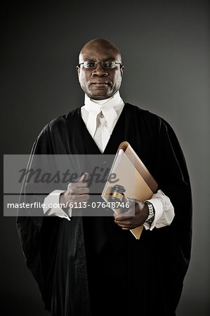 Portrait of confident judge