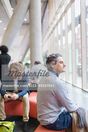 Confident businessman at conference