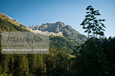 Mountain range, Kleinwalsertal, Vorarlberg, Austria