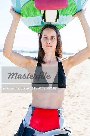 Female Surfer on beach