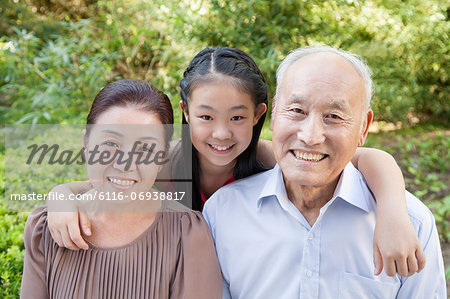 Senior Couple with Granddaughter
