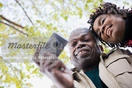 the couple using a camera