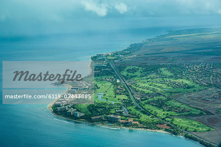 Aerial of Maui, Hawaii, United States of America, Pacific Aerial of Maui, Hawaii, United States of America, Pacific