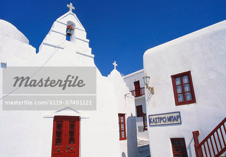 Exterior of a Church, Mikonos, Cyclades, Greece