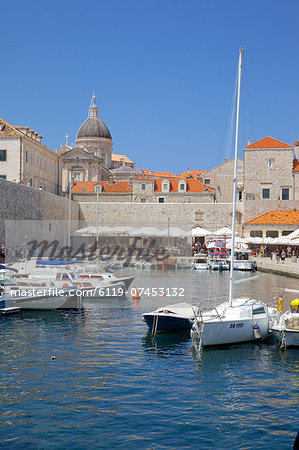 Harbour. Old Town, UNESCO World Heritage Site, Dubrovnik, Dalmatia, Croatia, Europe