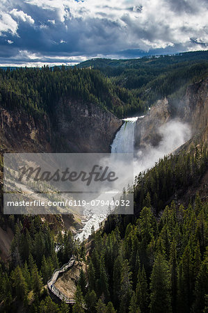 The Upper Falls in the Grand Canyon of Yellowstone in the Yellowstone National Park, UNESCO World Heritage Site, Wyoming, United States of America, North America The Upper Falls in the Grand Canyon of Yellowstone in the Yellowstone National Park, UNESCO World Heritage Site, Wyoming, United States of America, North America